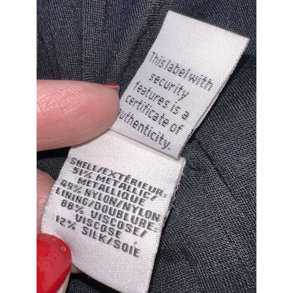 Diane Von Furstenberg Dress Size 2 Gold Metallic Lace Lined Long Sleeve Cocktail - Picture 14 of 15